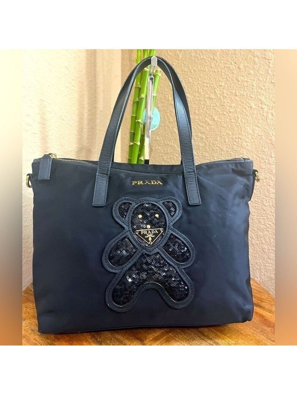 PRADA 2 WAY BEAR TOTE